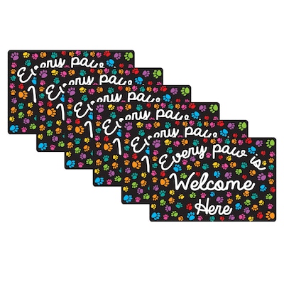 Ashley Smart Poly Computer Mouse Pad, 8 x 10, Every Paw is Welcome Here, 6/Pack (ASH12511-6)
