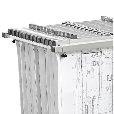 AdirOffice Steel Mobile Blueprint Storage File Storage Cart, Gray (614-6036)