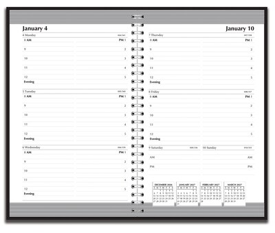 2027 House of Doolittle 5 x 8 Weekly Standard Appointment Book, Faux Leather Cover, Black (27802-27)
