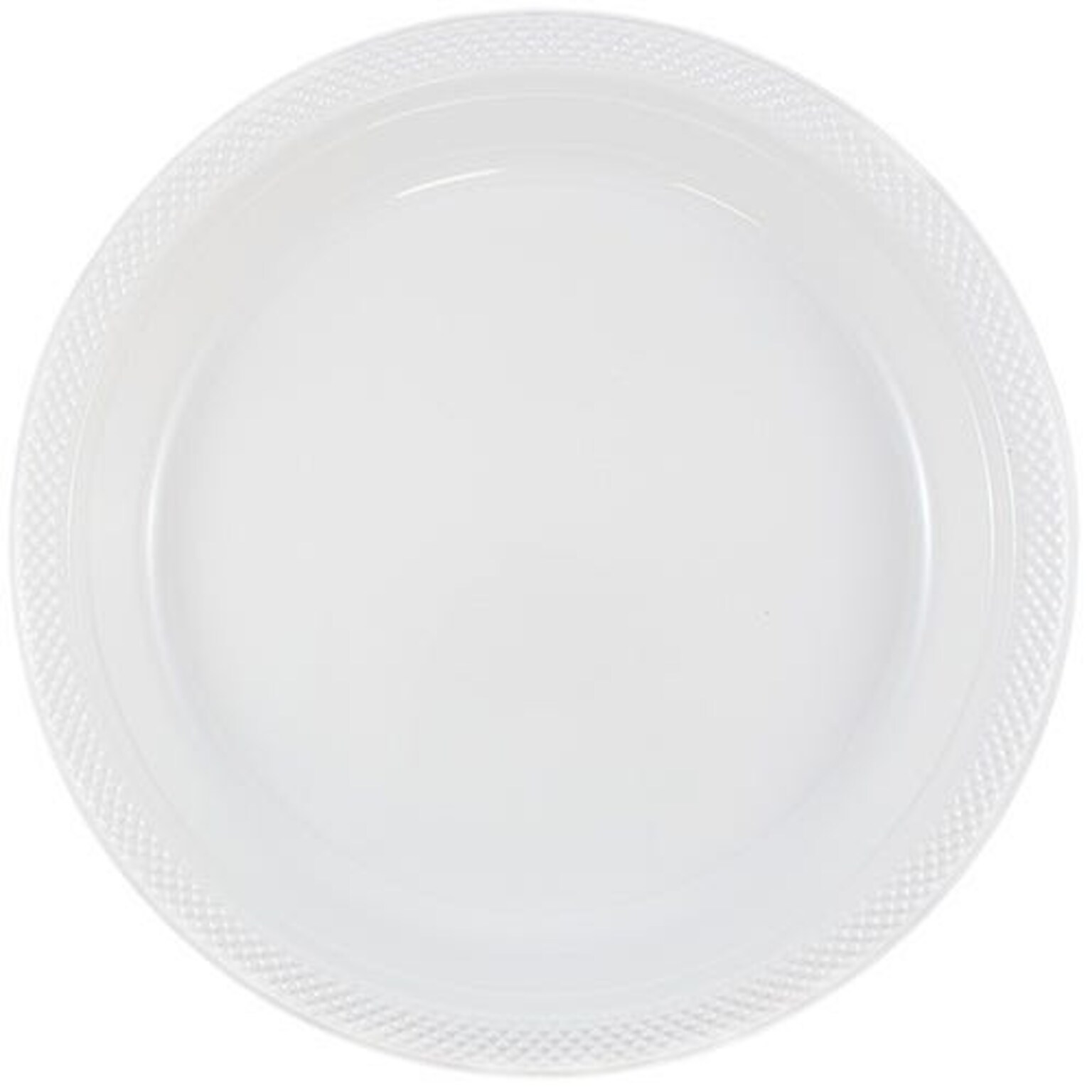 JAM PAPER 9 Plastic Plates, White, 60 Plates/Pack (9255320691g)