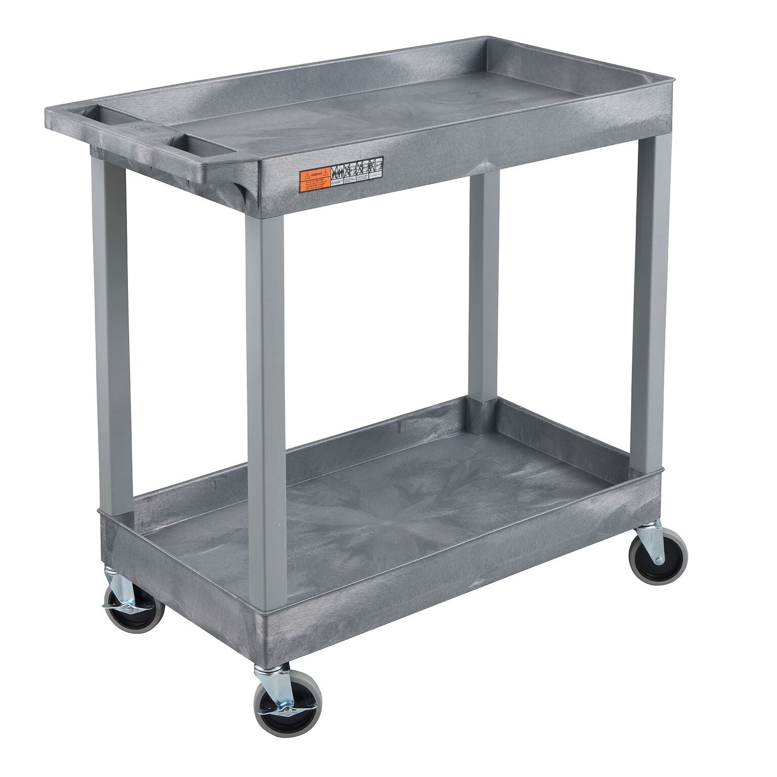 Luxor TUFFY XL 2-Shelf Multi-Purpose Utility Cart, Gray (EC11-G)