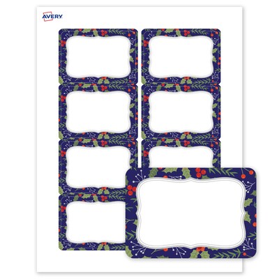 Avery Rectangle Multipurpose Labels, 2-1/3 x 3-3/8, White, 80/Pack (19479370621)