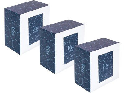 Pukka Pad Glee Memo Cube, 3.15 x 3.15, Dark Blue, 500 Sheets/Pad, 3 Pads/Pack (8697-GLE)