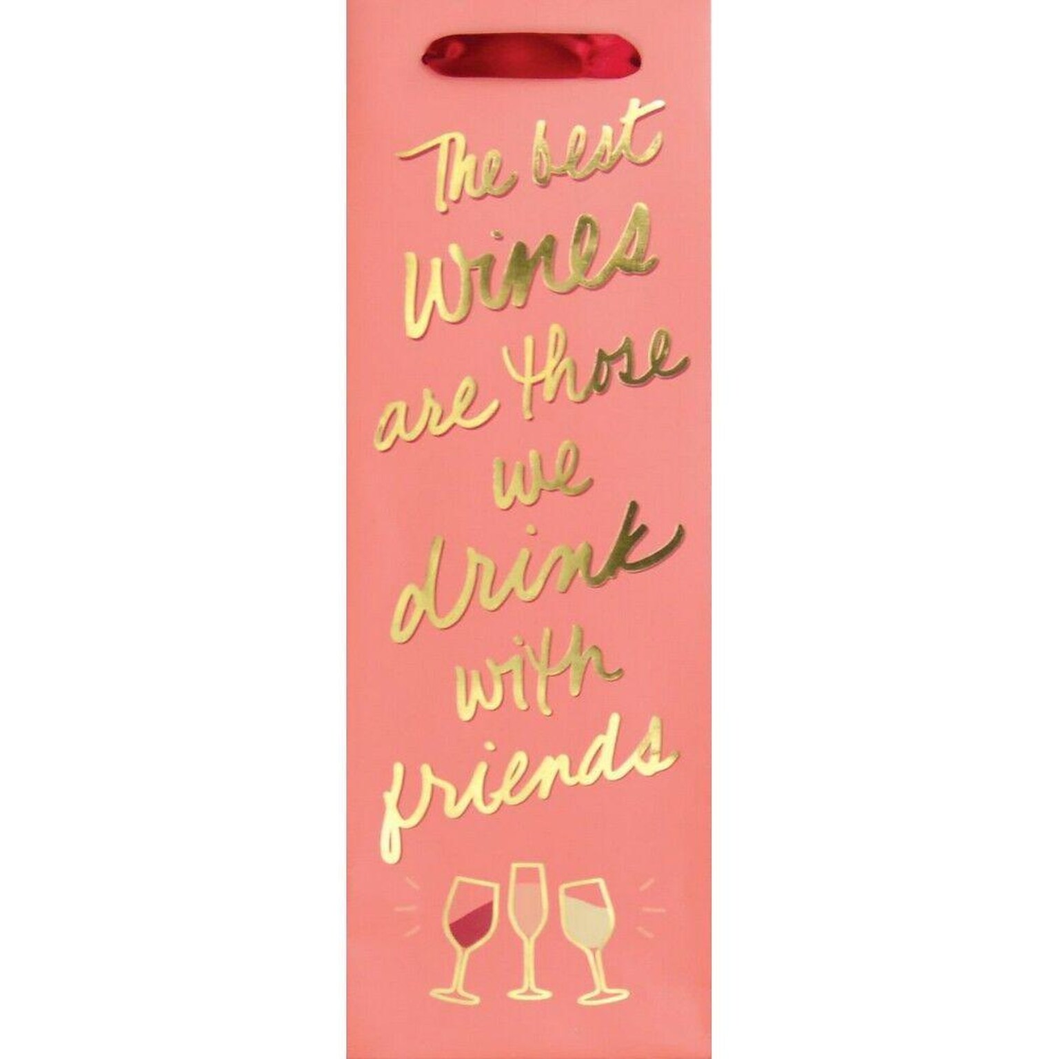 JAM Paper Drinks With Friends Wine Gift Bags, 3/Pack (52622308379)