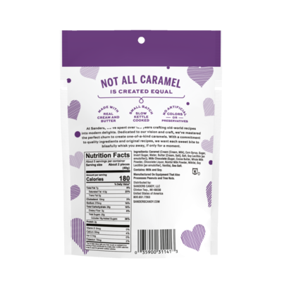 Sanders Milk Chocolate Sea Salt Caramel Hearts, 7 oz.(MRY31141)