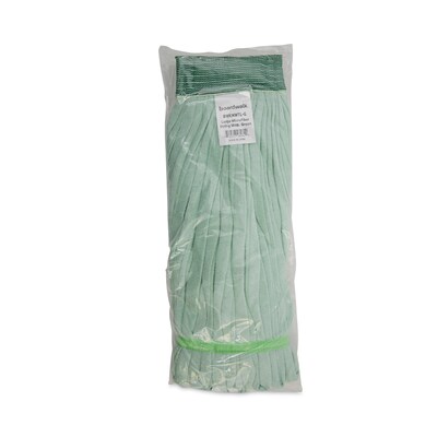 Boardwalk Microfiber Looped-End Wet Mop Head, Large, Green, 12/Carton (BWKMWTLGCT)