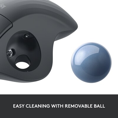 Logitech ERGO M575 Wireless Ergonomic Trackball Mouse, Black (910-007026)