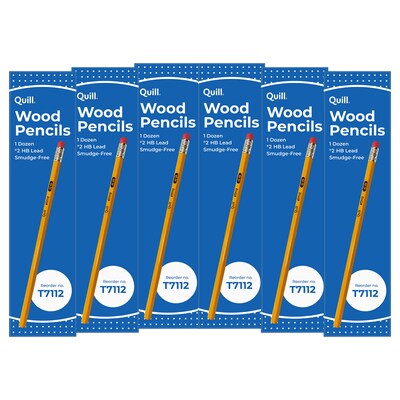 Quill Brand® Standard Grade Pencil, #2 Lead, 72/Pack (T7112)