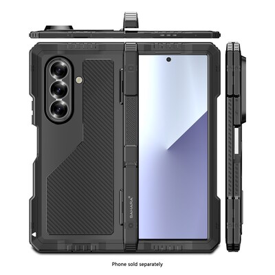 SaharaCase Raider Series Phone Case for Samsung Galaxy Z Fold7, Shock Absorbing, Scorpion Black (CP00883)