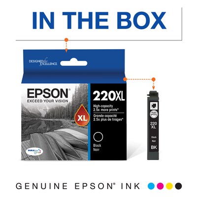 Epson T220XL Black High Yield Ink Cartridge   (T220XL120-S)