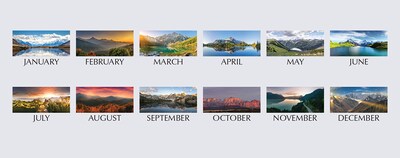 2026 House of Doolittle Earthscapes Mountains 22" x 17" Monthly Desk Pad Calendar (176-26)