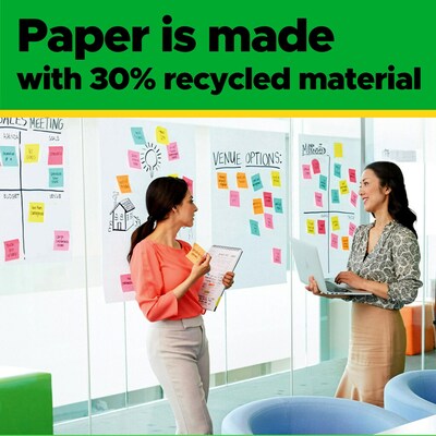 Post-it Super Sticky Wall Easel Pad, 25" x 30", 30 Sheets/Pad, 8 Pads/Pack (559RP-VAD8)