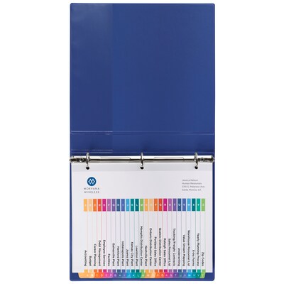 Avery Ready Index Table of Contents Pre-Printed Paper Divider, A-Z Tabs , Multicolor, 6 Sets (11832)