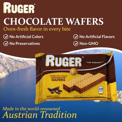 Ruger Chocolate Wafers, 2.125 oz., 12 Packs/Box (RUG00310)