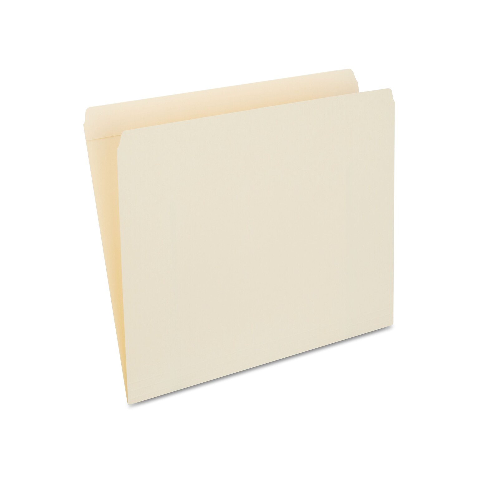 Staples 30% Recycled Reinforced File Folders, Single Tab, Letter Size, Manila, 100/Box (ST508820/508820)