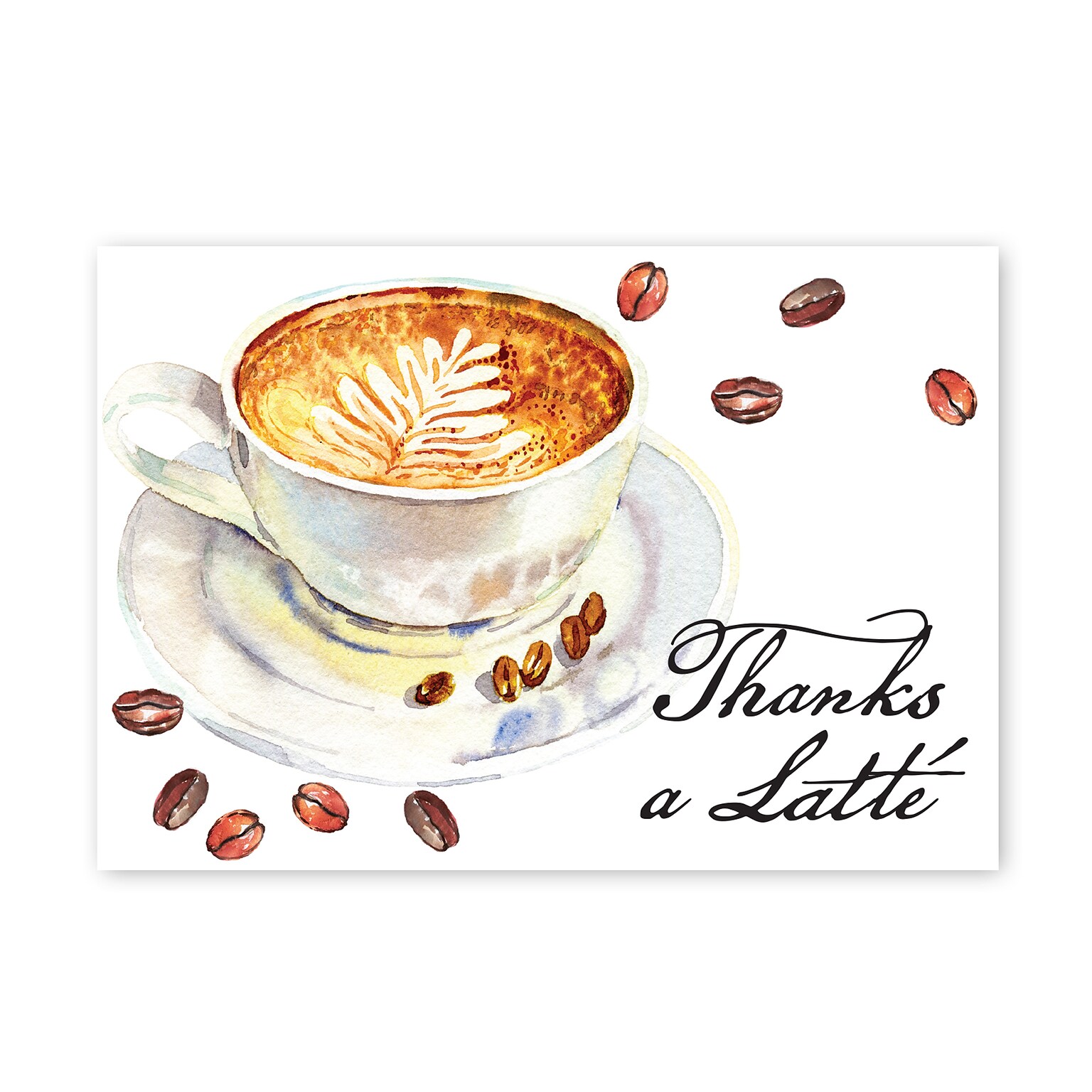 Great Papers Thanks a Latte General Use Thank You Notecard Kits, Multicolored, 24/Pack (2025022)