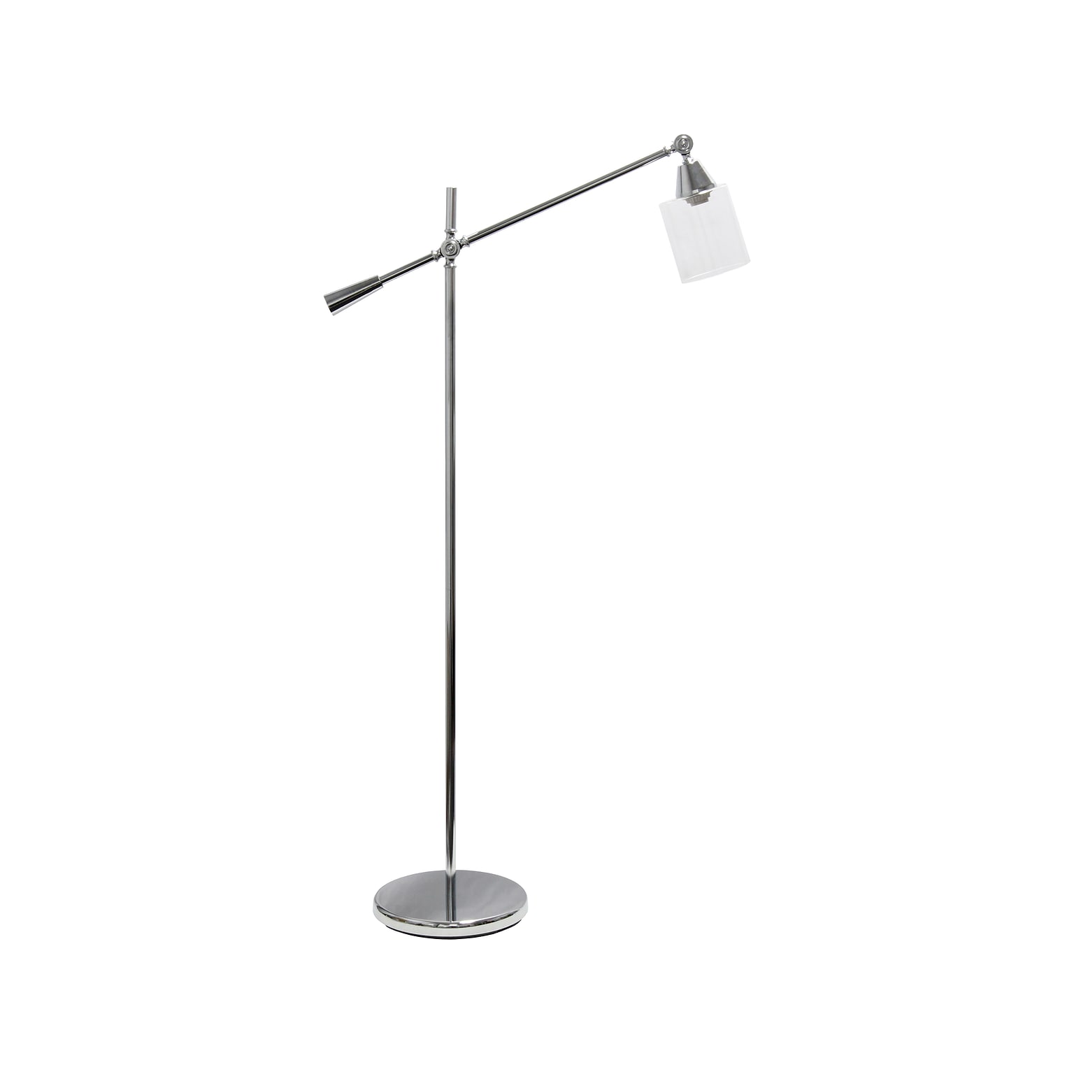 Lalia Home Studio Loft 55.5 Chrome Floor Lamp with Cylindrical Shade (LHF-5021-CH)