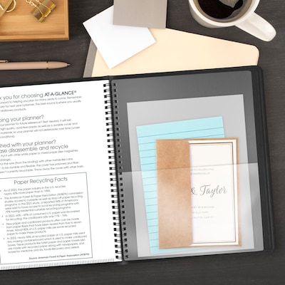 2027 AT-A-GLANCE 9" x 11" Monthly Planner, Faux Leather Cover, Black (70-270-05-27)
