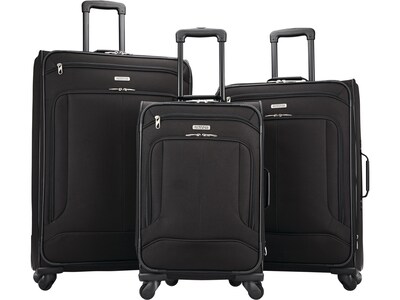 American Tourister Pop Max 3-Piece Spinner Luggage Set, Black (115358-1041)