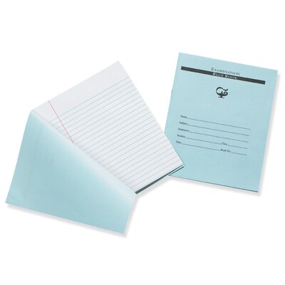 Pacon Exam Notebooks, 7 x 8.5, Wide Ruled, 32 Sheets, Blue, 25/Bundle (PACPBB7832-25)