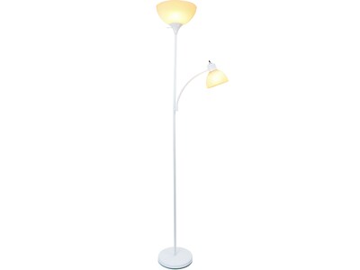 Creekwood Home Essentix 71.5 Metal Floor Lamp with Round Shades (CWF-3000-WH)