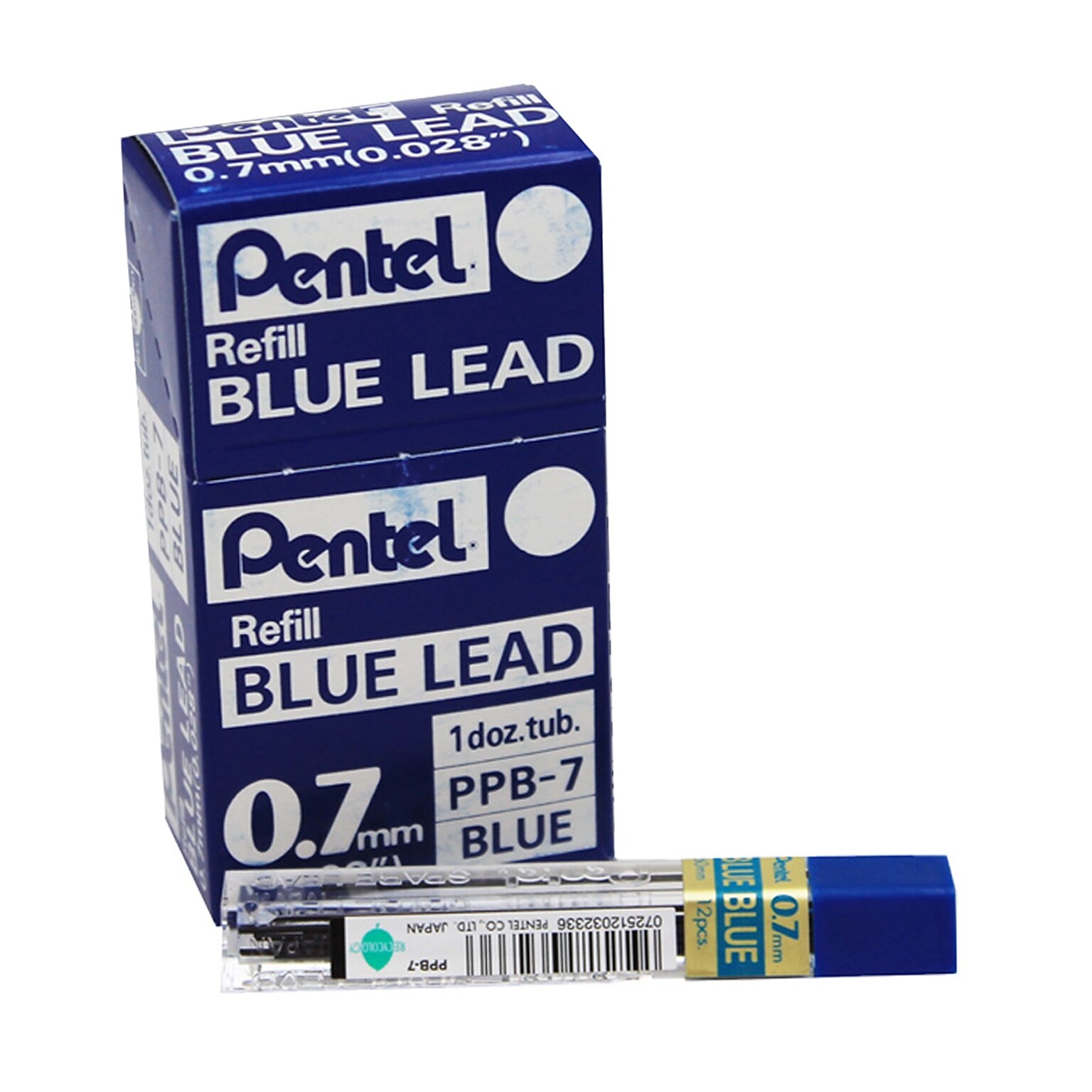 Pentel Refill Lead, Blue, 0.7mm, 12/(PENPPB7-12)
