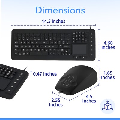 Delton M70/M41 Wired Keyboard and Optical Mouse Combo, Black (DKMKITWM71-U)