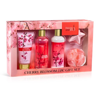 Freida and Joe Cherry Blossom Bath and Body Gift Box Set (FJ-161) | Quill