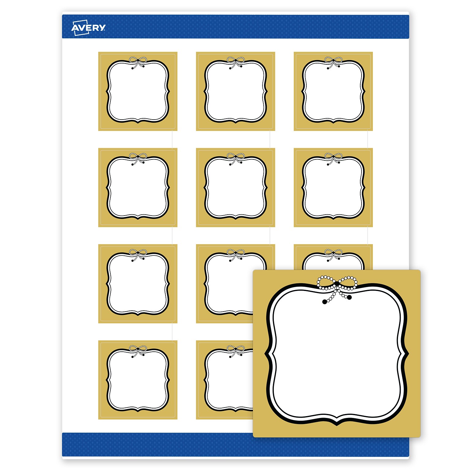 Avery Square Laser/Inkjet Multipurpose Labels, 2 x 2, White, 120/Pack (19479370967)