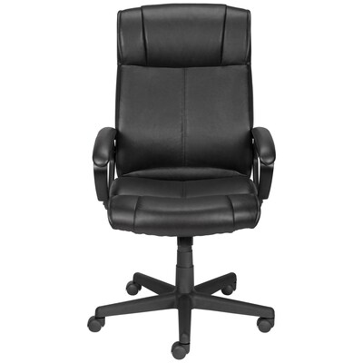 Quill® Brand Turcotte Luxura High-Back Manager Chair, Black