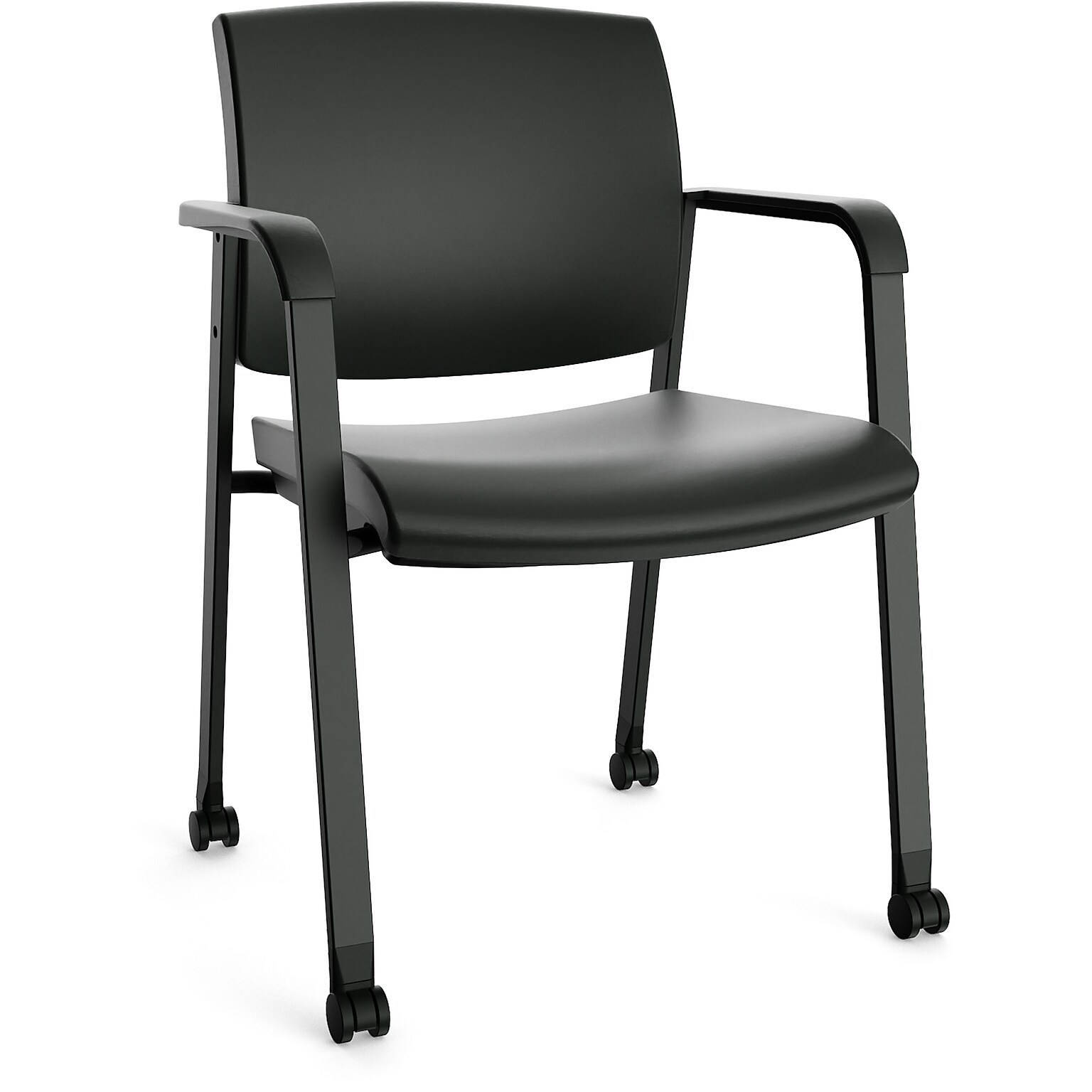 Workplace2.0 Health™ Esler Polyurethane Guest Chair, Black (WP62576)
