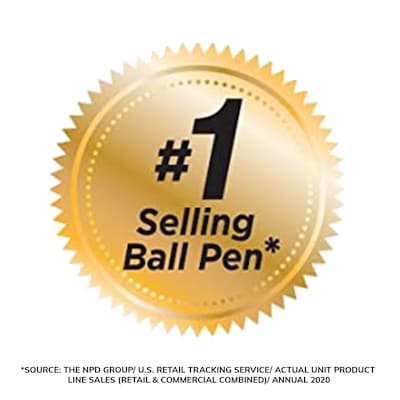 BIC Round Stic Xtra Life Ballpoint Pen, Medium Point, 1.0mm, Black Ink, 144/Pack (GSM144AZ-BLK)