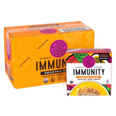 Pitaya Foods Organic Smoothie Bowl, Immunity, 6 oz, 6/Pack (220-02483)