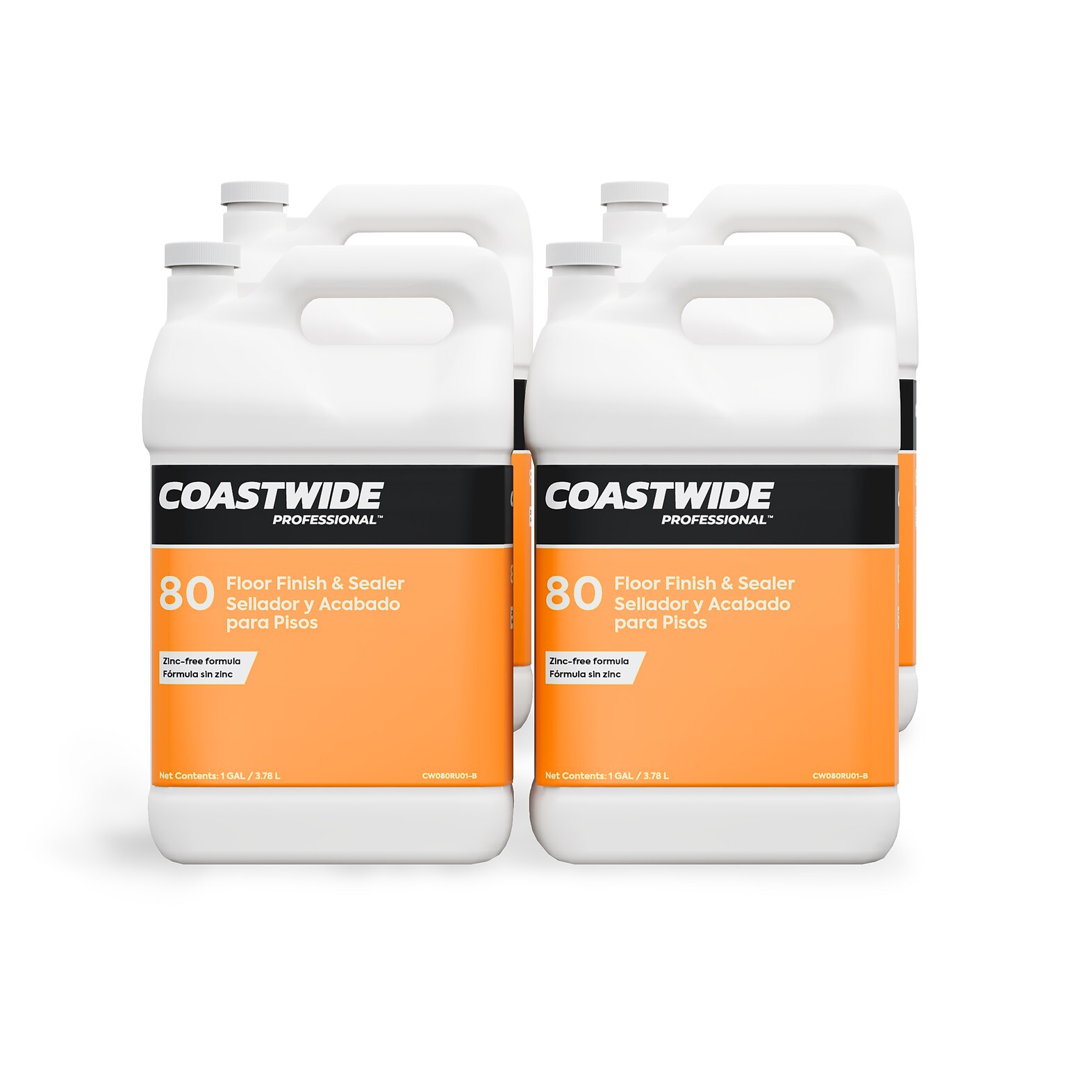 Coastwide Professional™ Floor Finish and Sealer 80, 3.78L, 4/Carton (CW080RU01-A)
