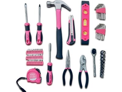 Apollo Tools Essential Tool Set, 65-Piece, Pink (DT0001P)