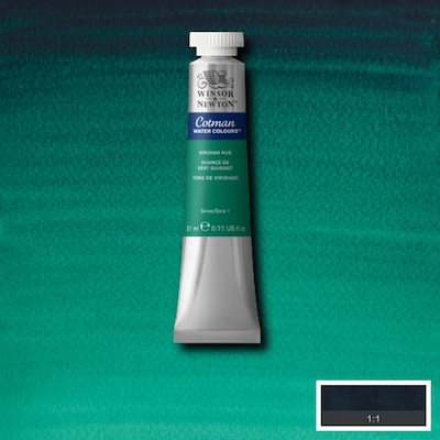 Winsor & Newton Watercolor Paint Tube, Viridian Hue (WNX0308696)