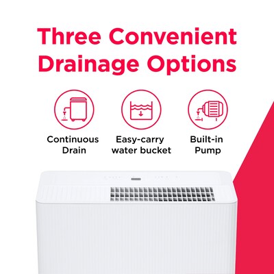 Frigidaire Energy Star 50-Pint Dehumidifier with Built-In Pump, Wi-Fi Enabled, 2-Speed, White (FHDP5033Y1)
