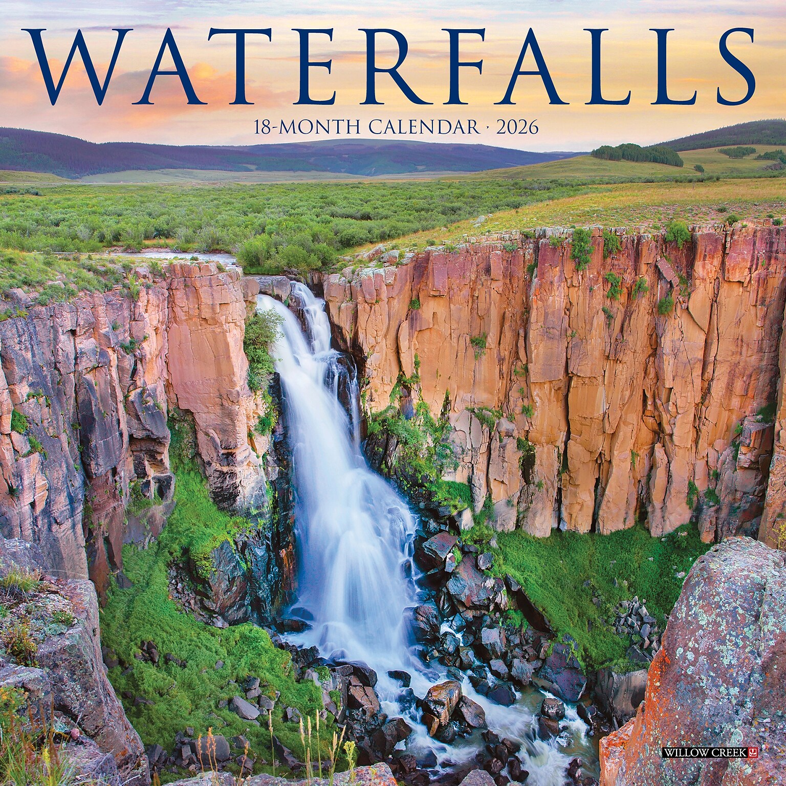 2026 Willow Creek Waterfalls 7 x 7 Monthly Wall Calendar (53812)