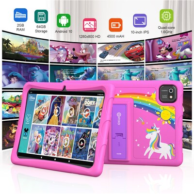 Contixo K103B 10" Tablet, WiFi, 64GB, Android, Pink (CNXK103BPINK)