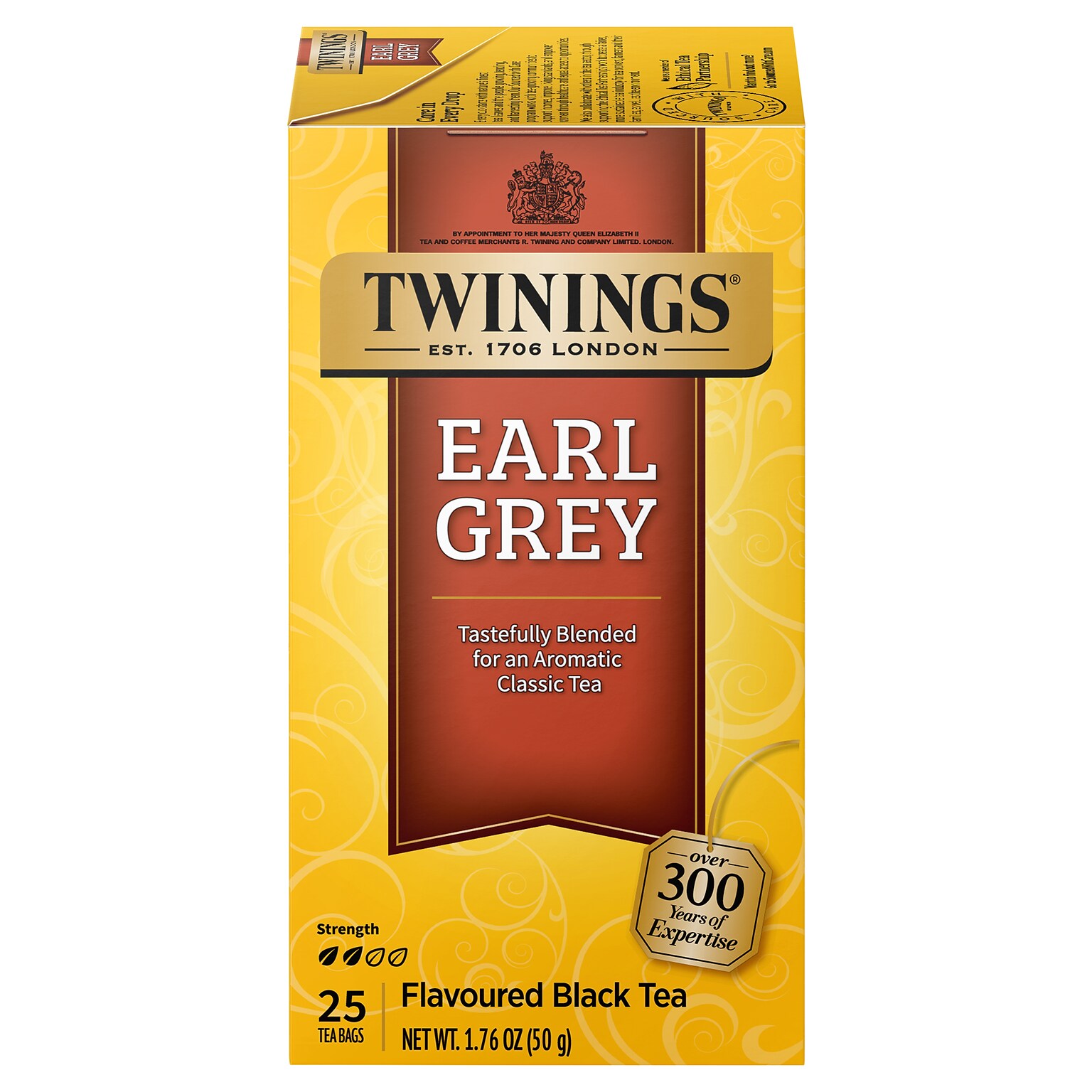 Twinings Earl Grey Tea Bags, 25/Box (TNA51728)