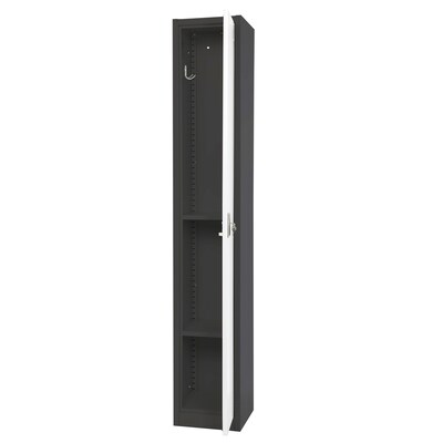 AdirOffice 72" Single Tier Black and White Storage Locker (ADI629-201-B-W)