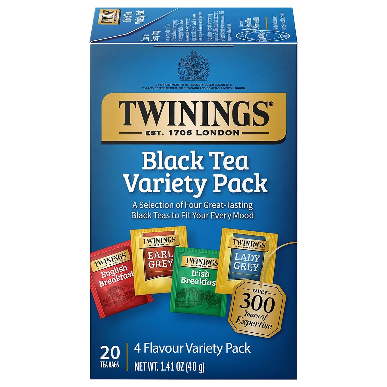 Twinings Assorted Black Tea Bags, 20/Box (F05320)