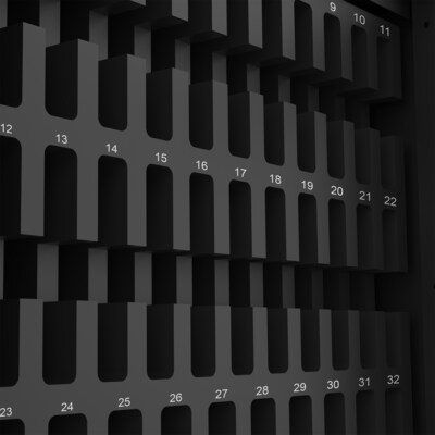 Luxor CellGuard Lockable 32-Unit Cell Phone Cabinet, Black Powder Coated Steel (CHZZ001)