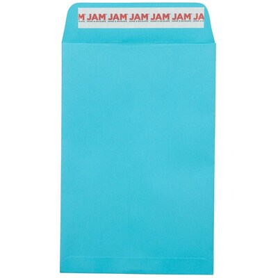 JAM Paper Self Seal Catalog Envelope, 6 x 9, Blue, 25/Pack (187947509)