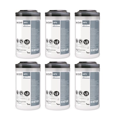 PDI Sani-Cloth AF3 Disinfecting Wipes, 75 Wipes/Canister, 6 Canisters/Carton (P72584CT)