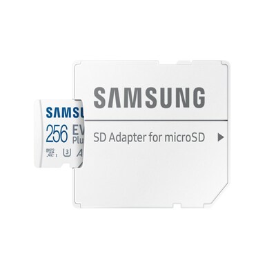Samsung EVO Plus 256GB microSDXC Memory Card with Adapter, Class 10, UHS-I U3, V30 (MB-MC256SA/AM)