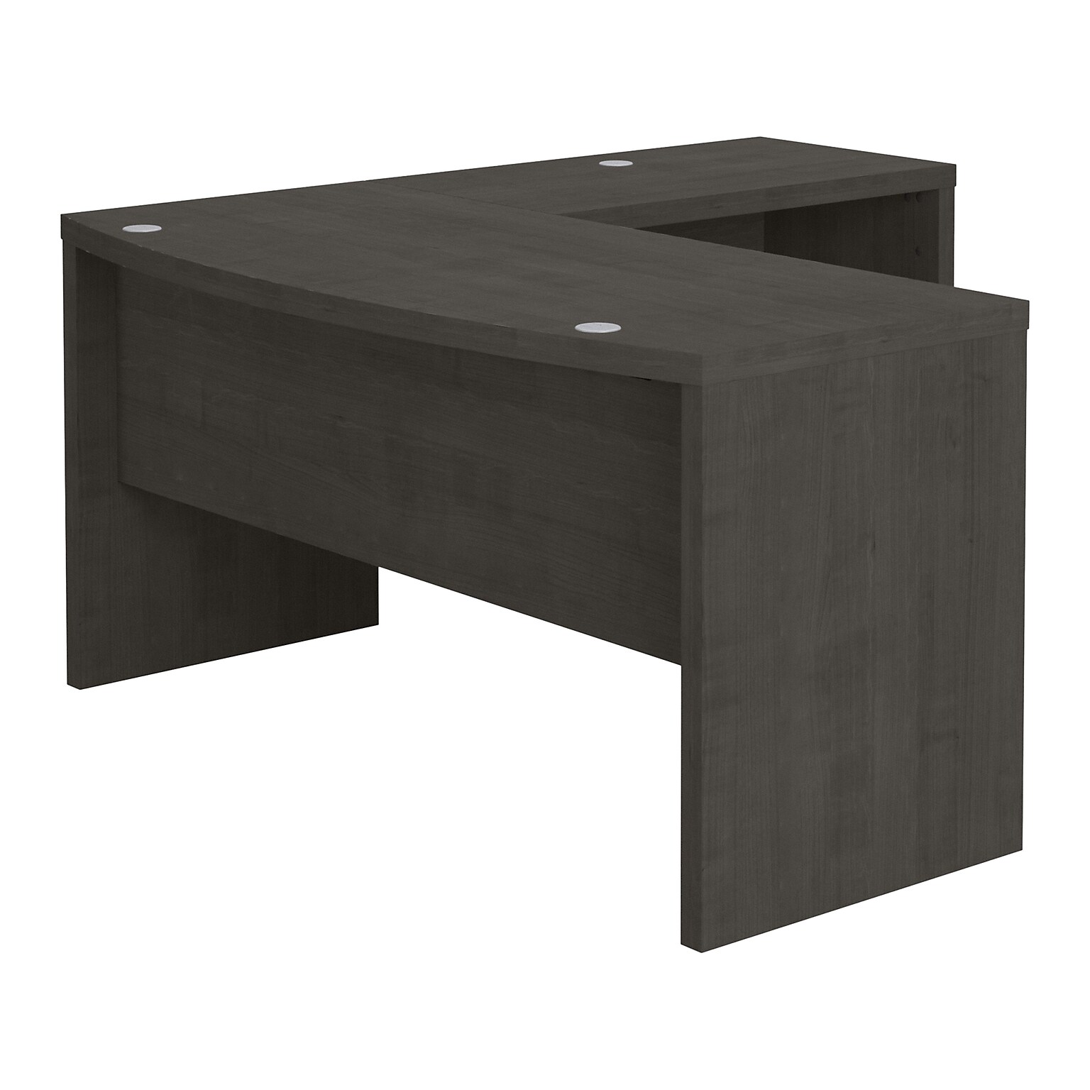 Bush Business Furniture Echo 60W L Shaped Bow Front Desk, Charcoal Maple (ECH025CM)