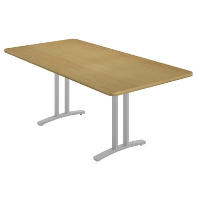 Correll Curvature Collection 72W x 36D Conference Table, Fusion Maple (CC3672R-16-14-16)
