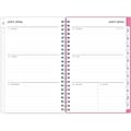 2024-2025 Blue Sky Roosevelt 5 x 8 Academic Weekly & Monthly Planner, Plastic Cover, Pink/Green (1