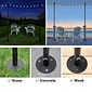 Excello Global Products Bistro Pole for String Lights with 100' G40 Lights, Black, 4/Pack (EGP-HD-0362)
